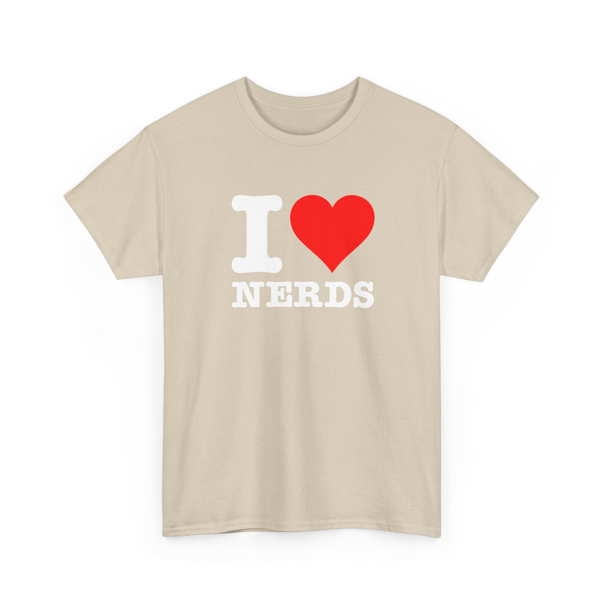 I Love Nerds Funny Cute I Heart Nerds - Regular Unisex Crewneck T-Shirt