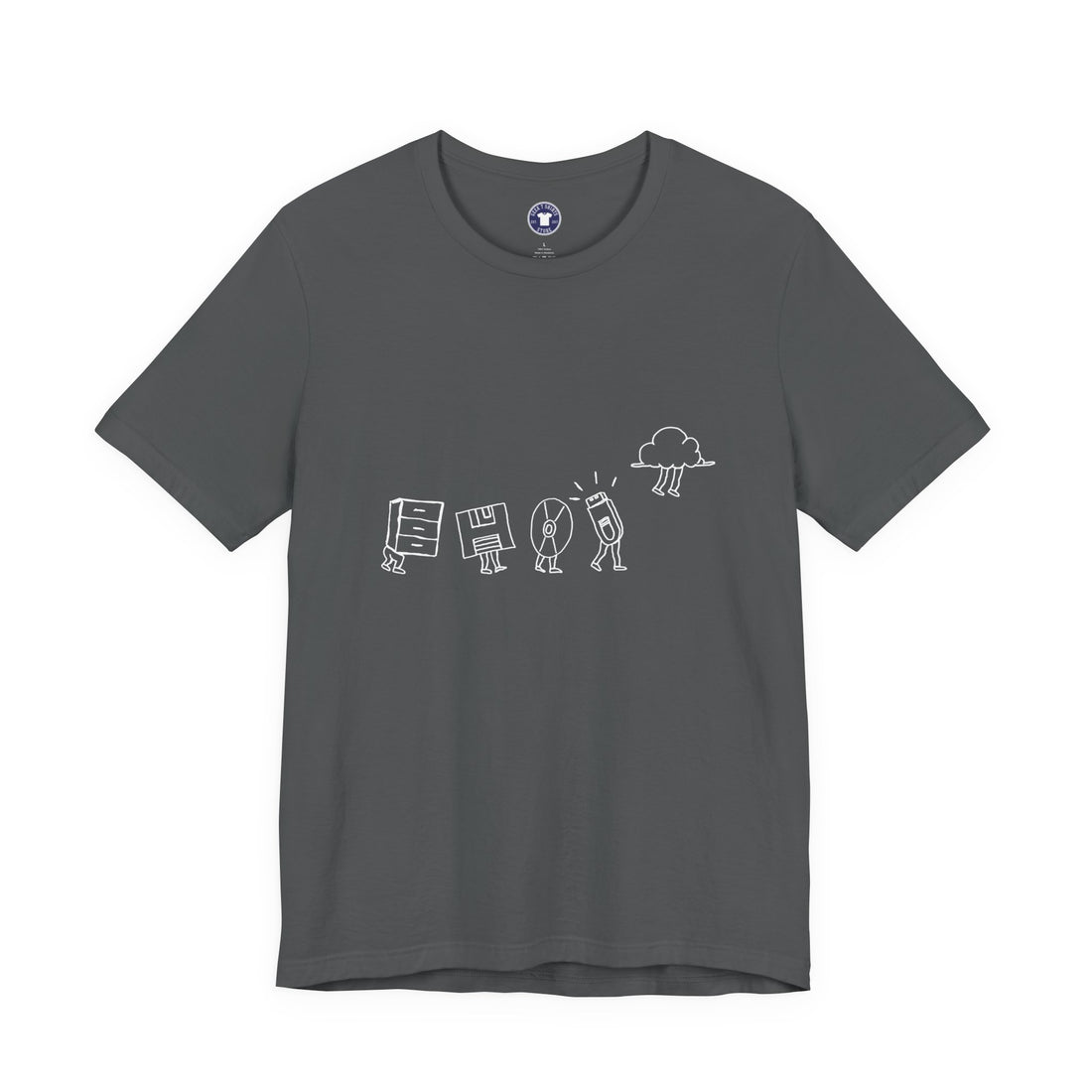 Computer Storage Evolution Cloud - It Coding - Regular Unisex Crewneck T-Shirt