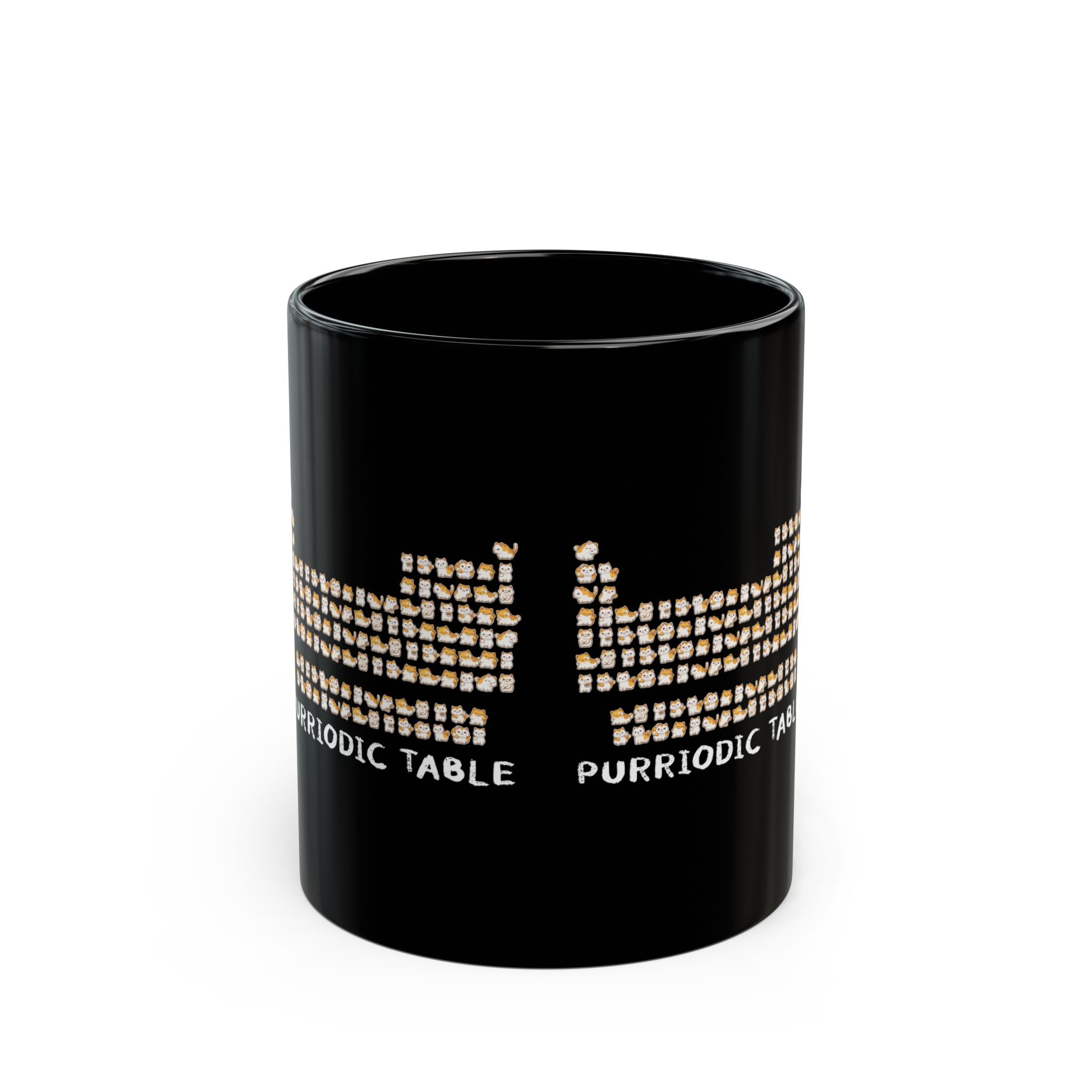 Purriodic Table - Black Glossy Mug