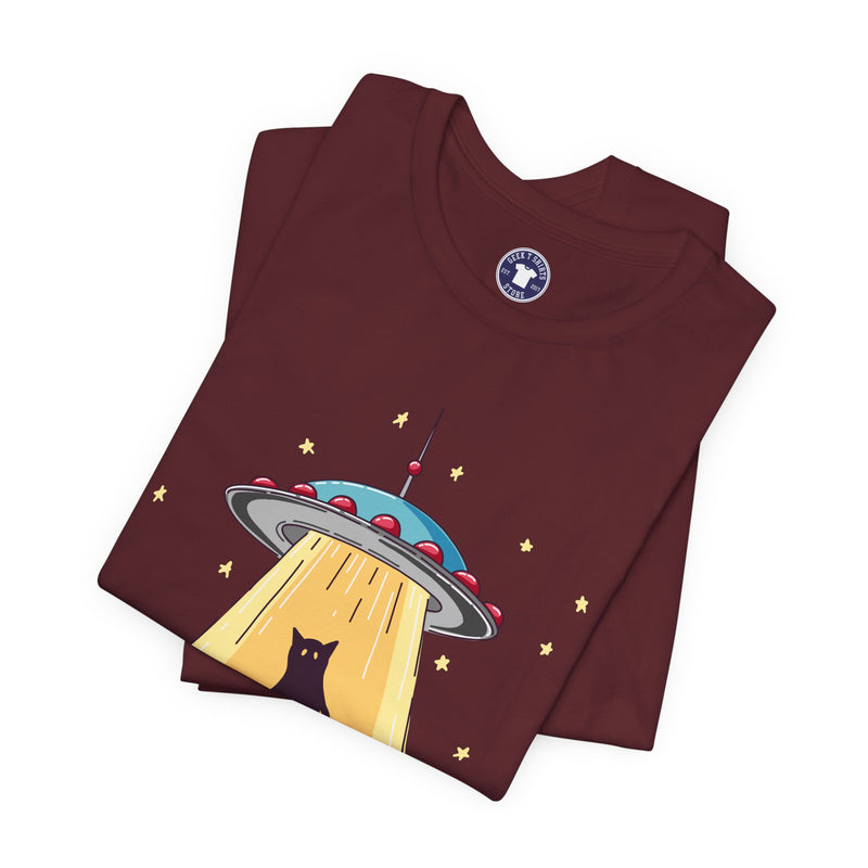 Cat Ufo Abduction - Ufo Shirt - Premium Unisex Crewneck T-Shirt