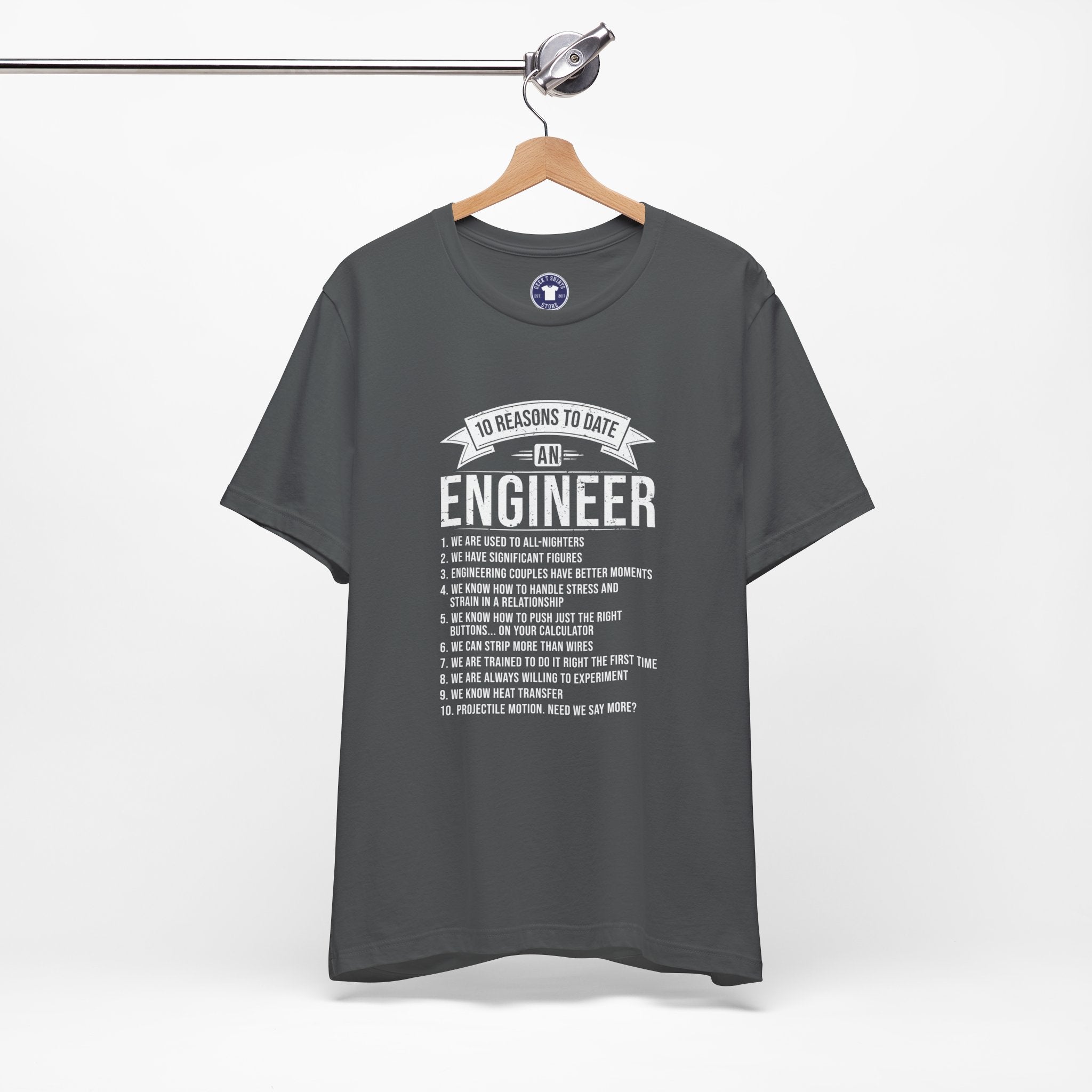 10 Reasons To Date An Engineer Funny Engineering - Premium Unisex Crewneck T-Shirt