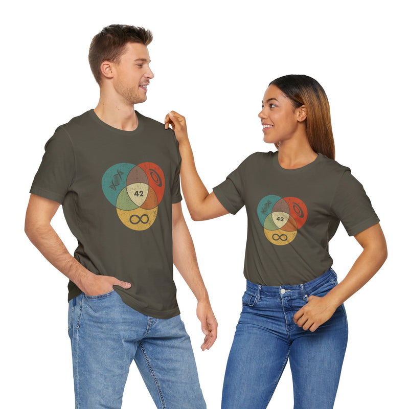 42 Answer To Life The Universe And Everything - Color Version - Premium Unisex Crewneck T-Shirt