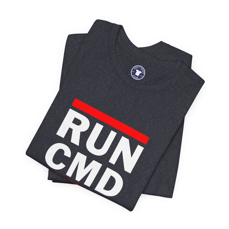 Run CMD C - IT Shirt - Funny Coder Shirt - MS-Dos - Premium Unisex Crewneck T-shirt