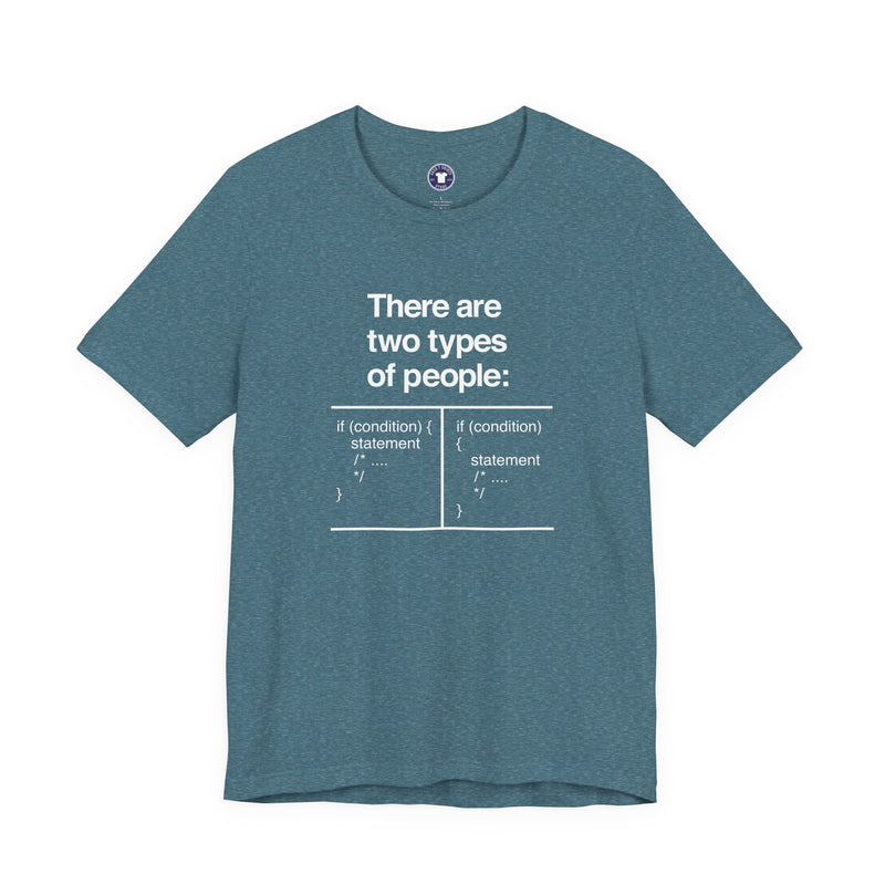 There Are Two Types Of People - Code Shirt - Premium Unisex Crewneck T-Shirt