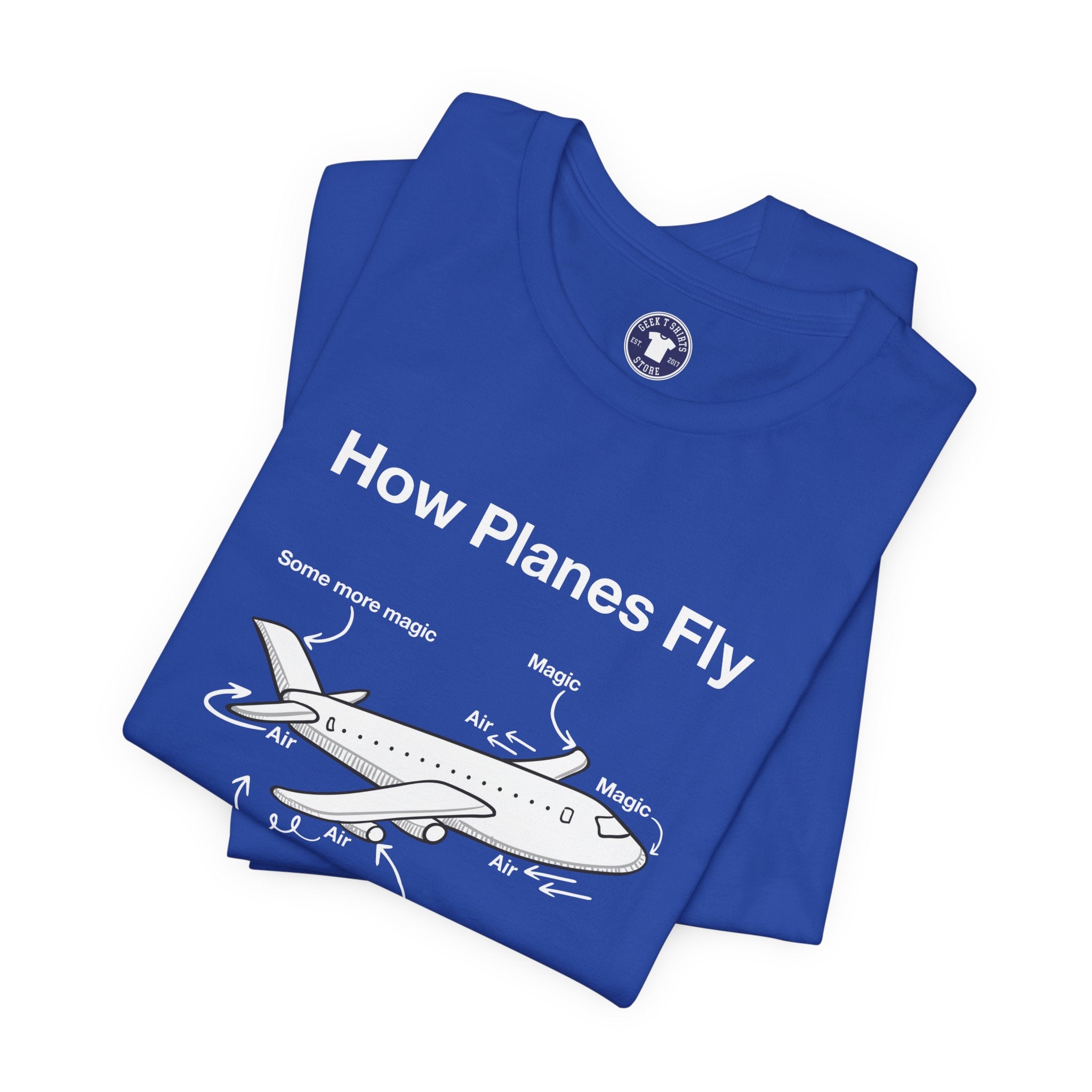 How Planes Fly Funny Aerospace Engineer - Premium Unisex Crewneck T-Shirt