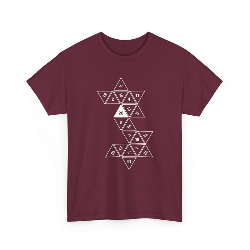 20 Sided Roll Playing Die - Regular Unisex Crewneck T-Shirt