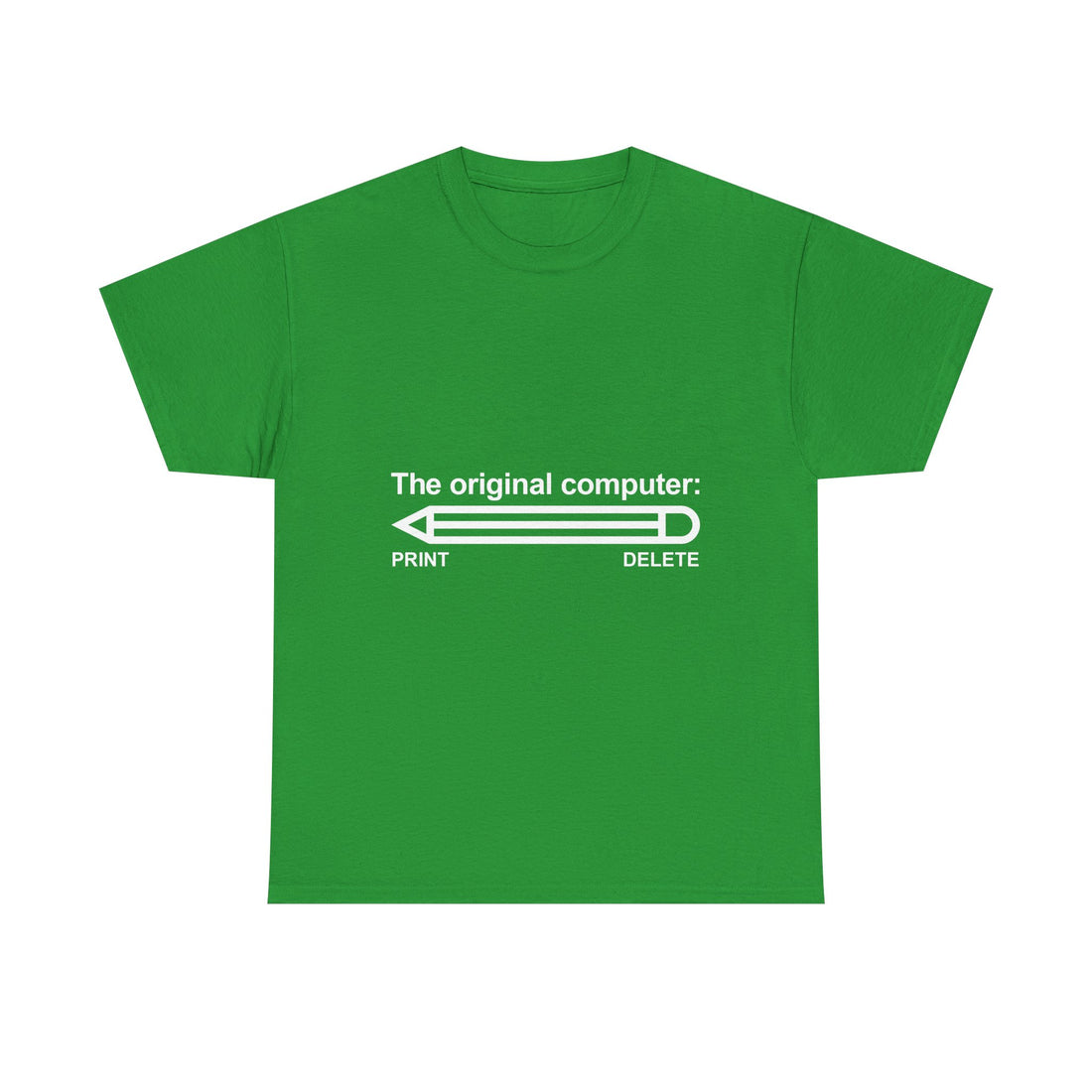 The Original Computer T-Shirt, Pencil Humor Tee, Funny Graphic Gift, Creative Writing Shirt, Retro Art Apparel, Stationery Lover Present, Ed