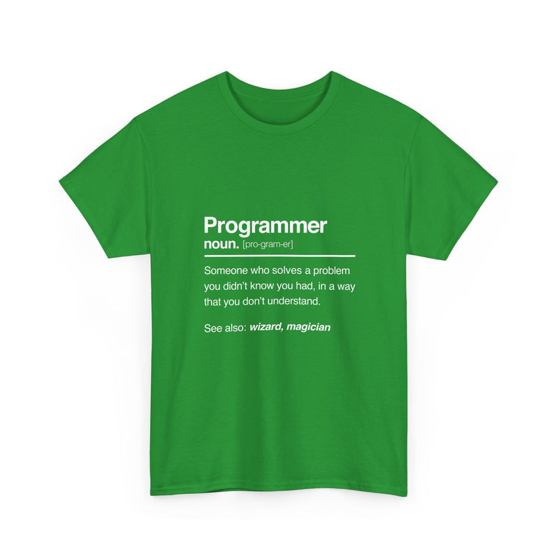 Programmer Definition T-shirt, Geek T-Shirt, Nerd Shirt, Coding Humor Tee, IT Gift, Tech Lover Apparel, Funny Programmer Shirt