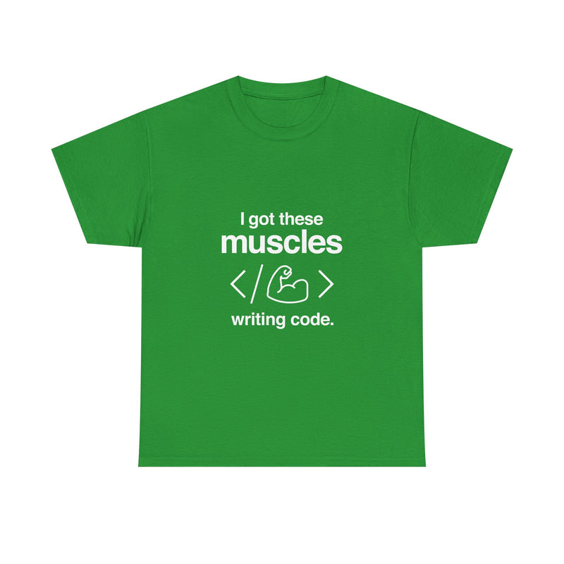 Coding Muscle T-shirt, Programmer Humor Tee, Geek T-Shirt, Nerd Shirt, Tech Gift, Developer Shirt, Funny Coding Apparel, Programmer Present