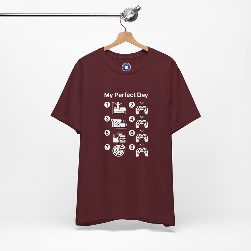 My Perfect Day Gaming - Premium Unisex Crewneck T-Shirt
