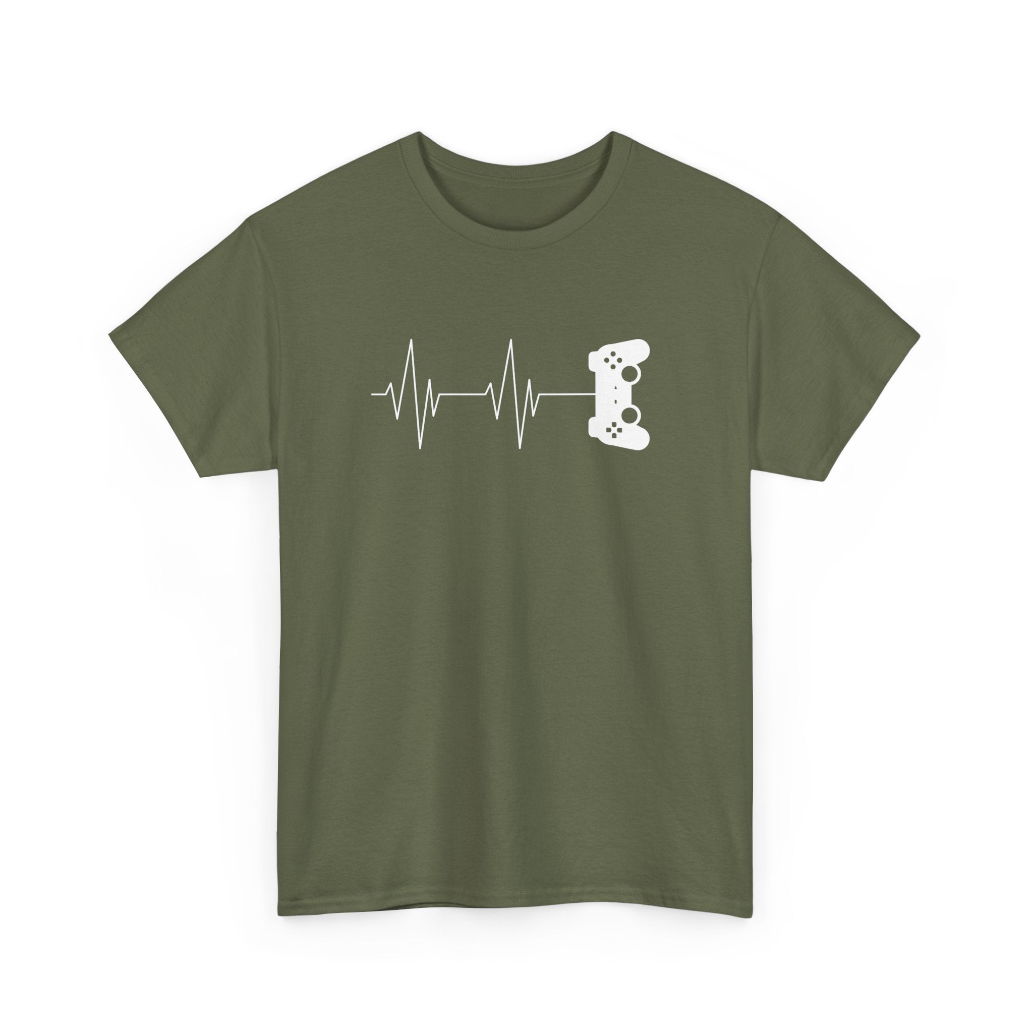 Gamer Heartbeat - Video Gaming Addict Shirt -  Unisex Crewneck T-Shirt