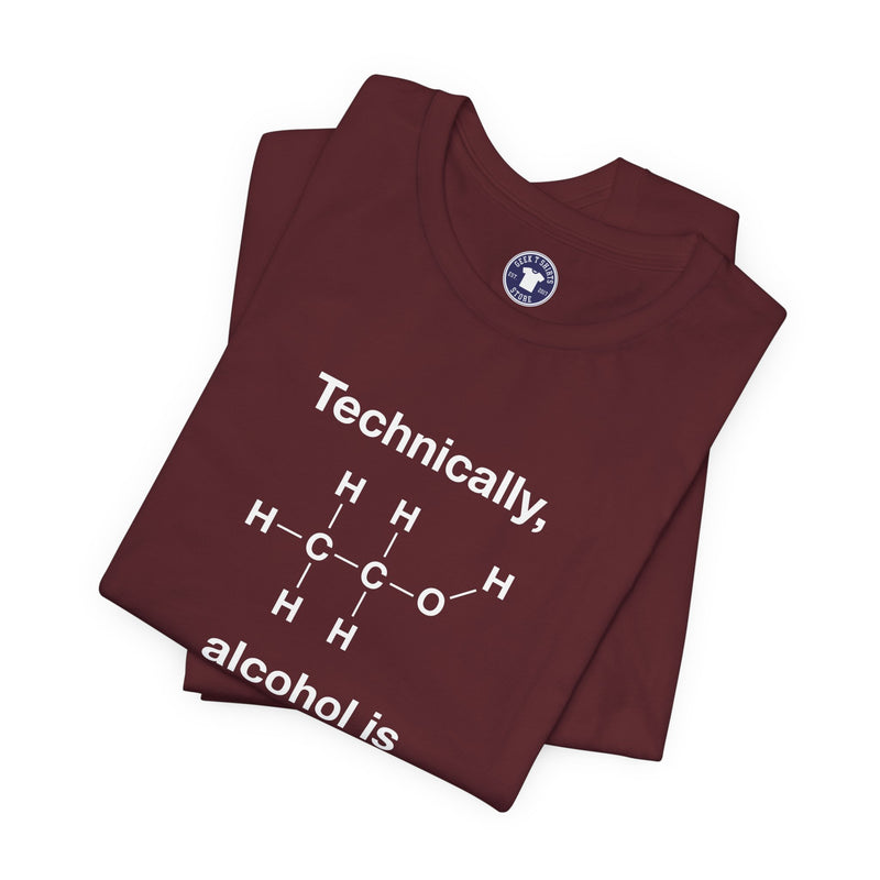 Technically Alcohol Is A Solution - Premium Unisex Crewneck T-Shirt