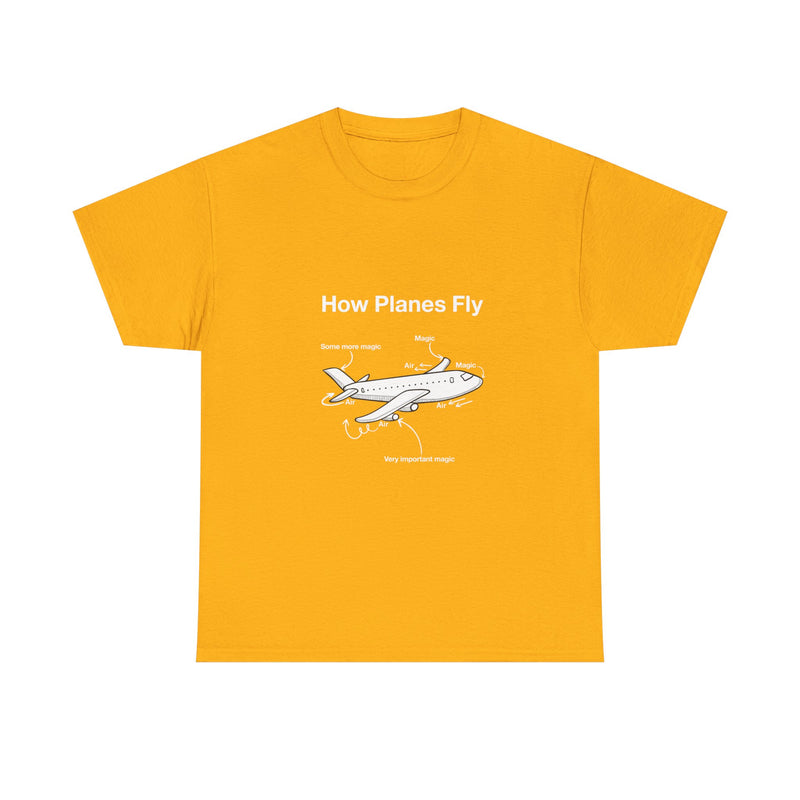 Funny Airplane Magic T-Shirt, Aviation Humor Tee, Geek T-Shirt, Nerd Shirt, Flight Lover Gift, Airplane Diagram Top, Sarcastic Travel Shirt