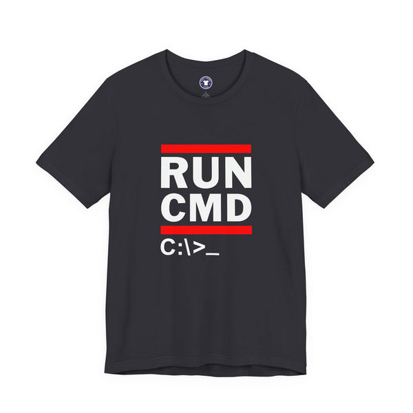 Run CMD C - IT Shirt - Funny Coder Shirt - MS-Dos - Premium Unisex Crewneck T-shirt