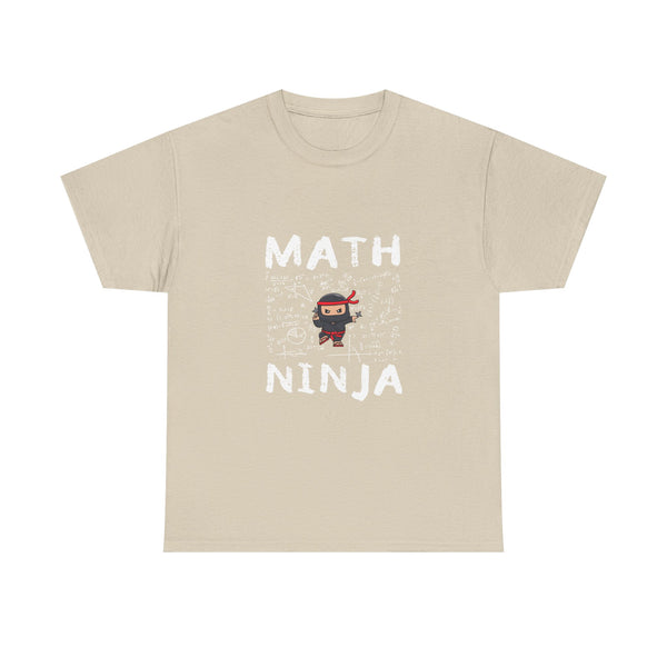 Math Ninja T-Shirt, Geek T-Shirt, Nerd Shirt, Funny Math Tee, Geeky Gift, Math Lover Shirt, Cool Ninja Art, STEM Humor Apparel