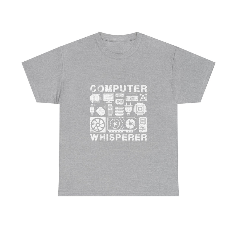 Computer Whisperer T-Shirt, Geek T-Shirt, Nerd Shirt, Tech Lover Tee, Programmer Gift, Retro Computer Parts Art, Electronics Enthusiast Top