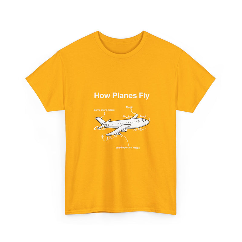 Funny Airplane Magic T-Shirt, Aviation Humor Tee, Geek T-Shirt, Nerd Shirt, Flight Lover Gift, Airplane Diagram Top, Sarcastic Travel Shirt