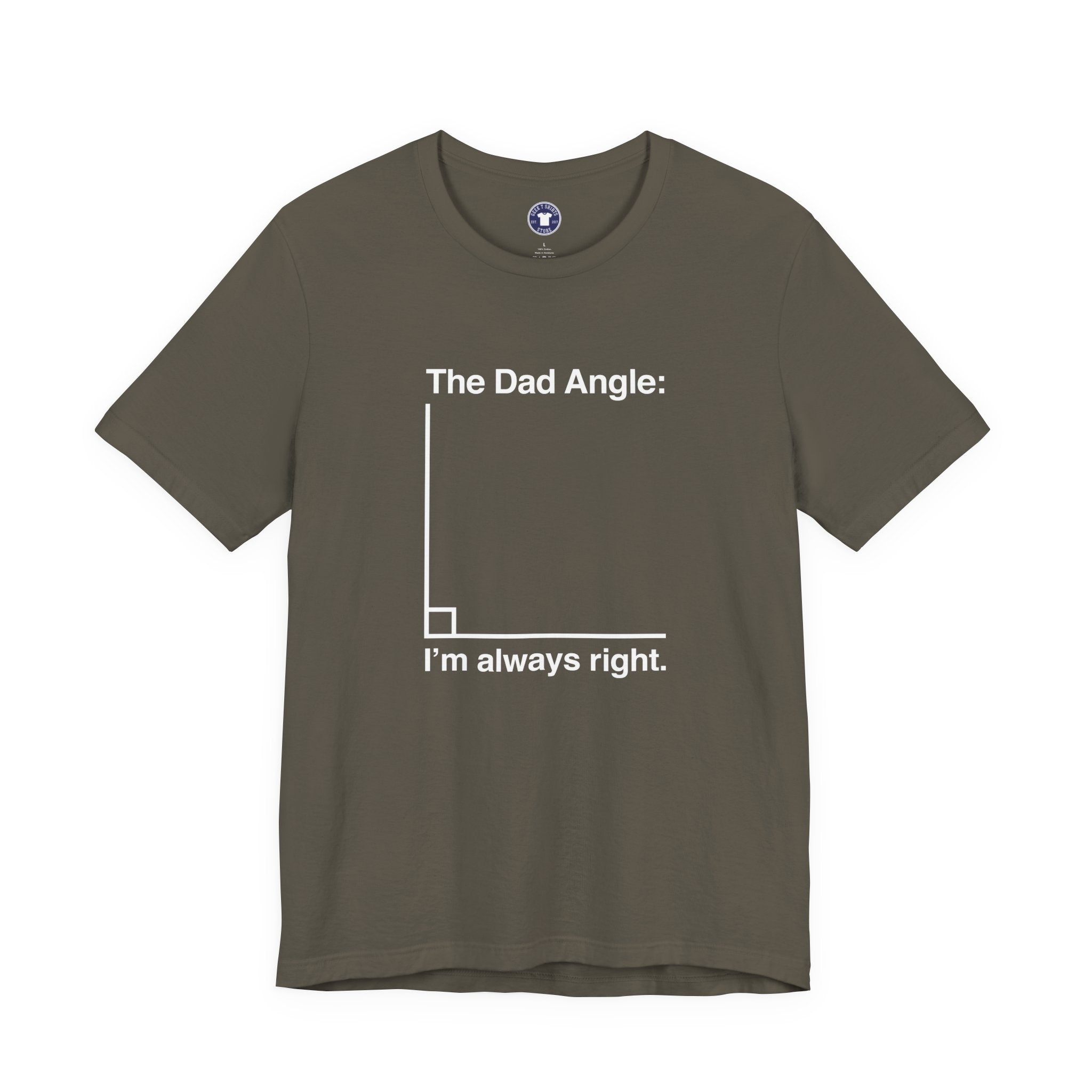 The Dad Angle Math Shirt - Geeky Father's Day Shirt - Premium Unisex Crewneck T-Shirt