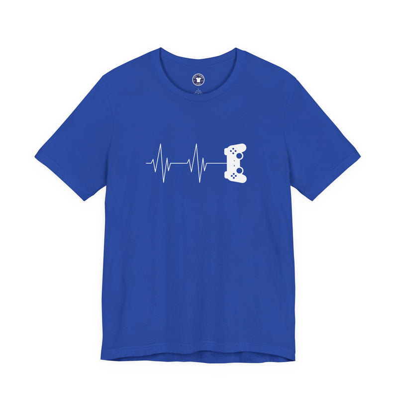 Gamer Heartbeat - Video Gaming Addict Shirt - Premium Unisex Crewneck T-Shirt