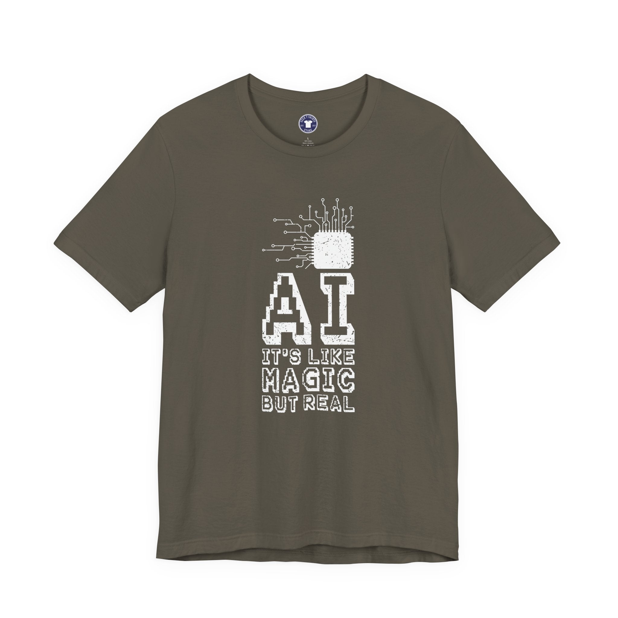 AI Like Magic But Real - Premium Unisex Crewneck T-Shirt