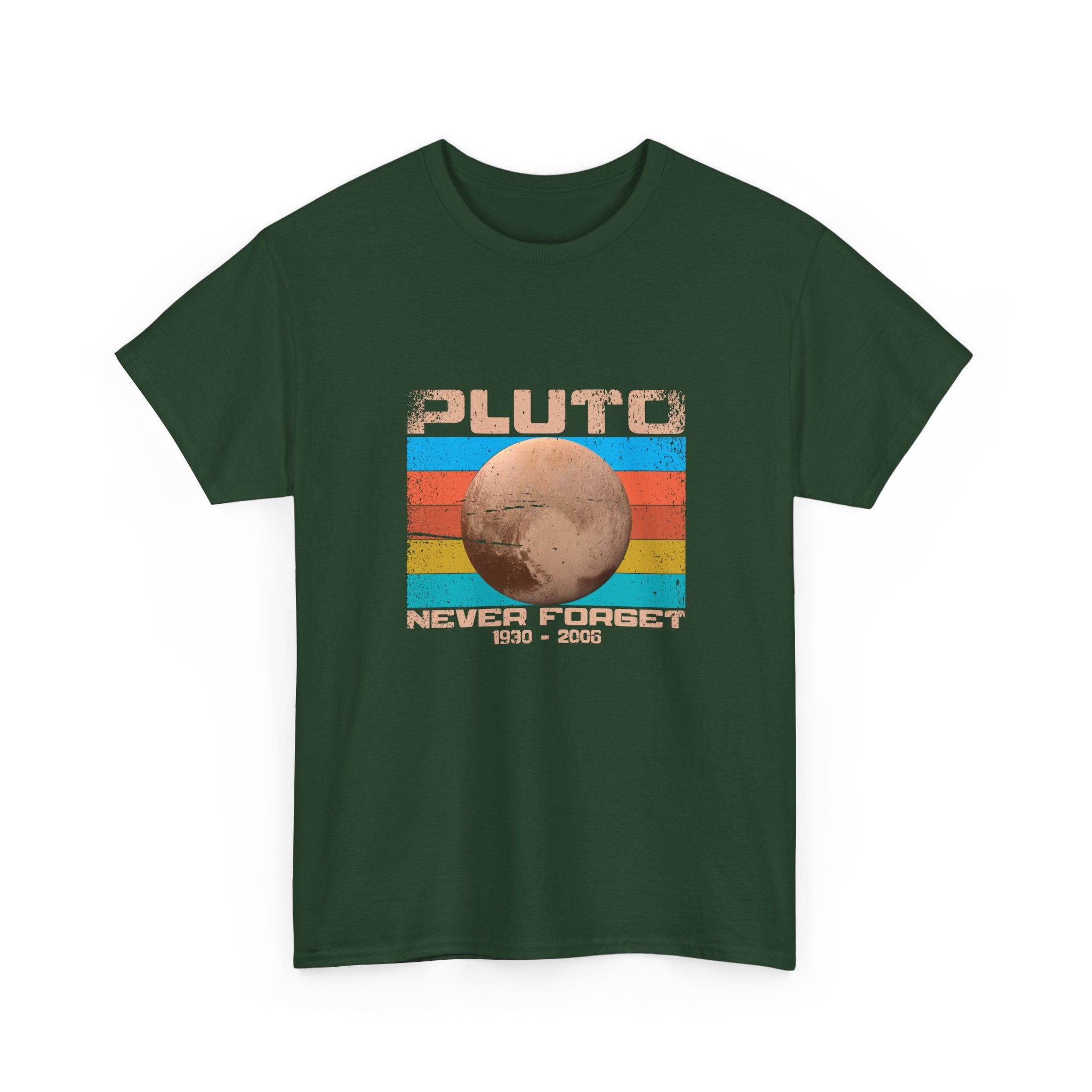 Pluto Never Forget - Geek Shirt - Funny Science Shirt -  Unisex Crewneck T-Shirt