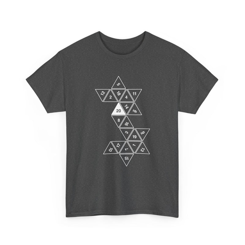 20 Sided Roll Playing Die - Regular Unisex Crewneck T-Shirt