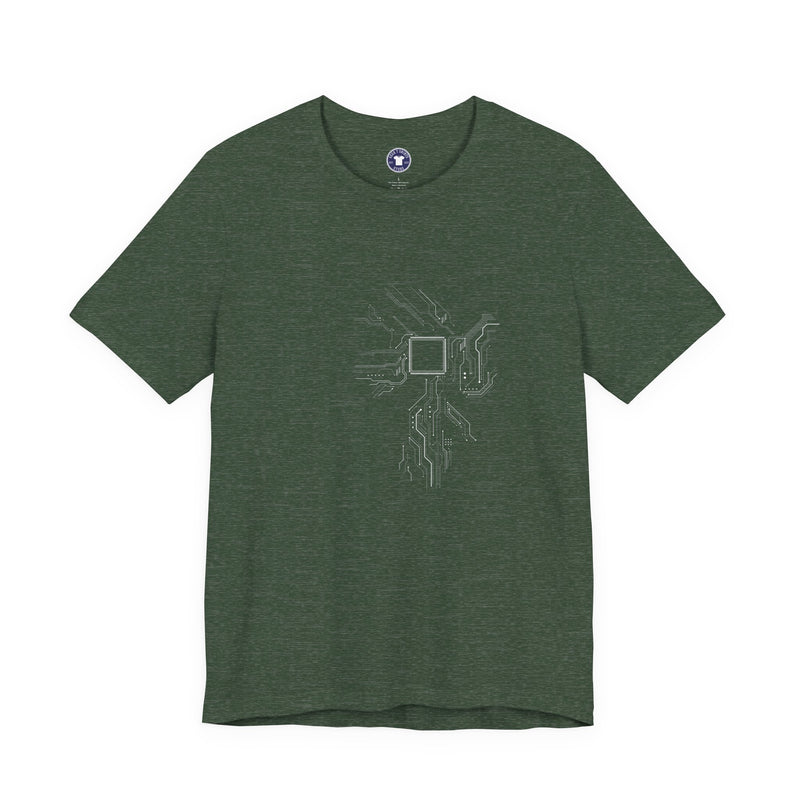 Cpu Heart Chipset Board - Geek Coding T-Shirt - Premium Unisex Crewneck T-Shirt