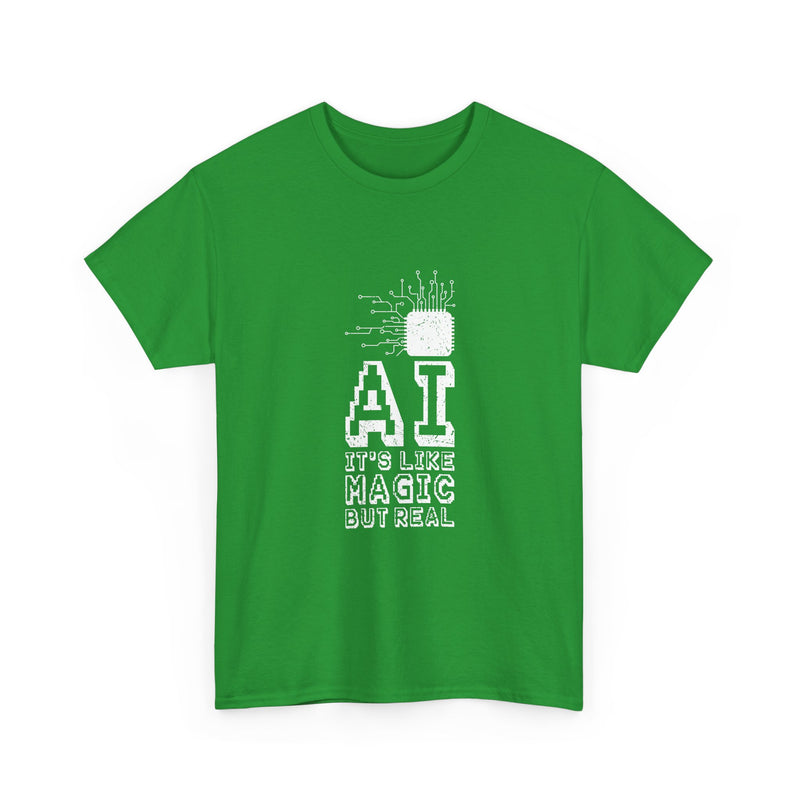 AI Magic T-Shirt, Circuit Tech Tee, Geek T-Shirt, Nerd Shirt, Futuristic Design, Innovation Gift, Science Apparel, Tech Humor Shirt