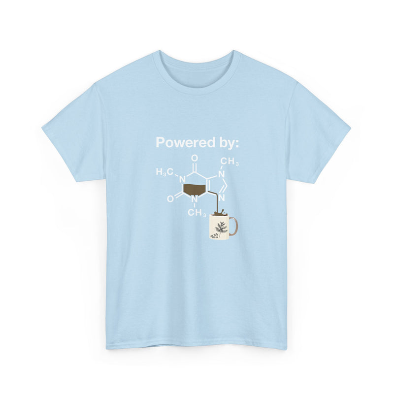 Powered By Caffeine Chemistry T-Shirt - Science Shirt - Regular Unisex Crewneck T-Shirt