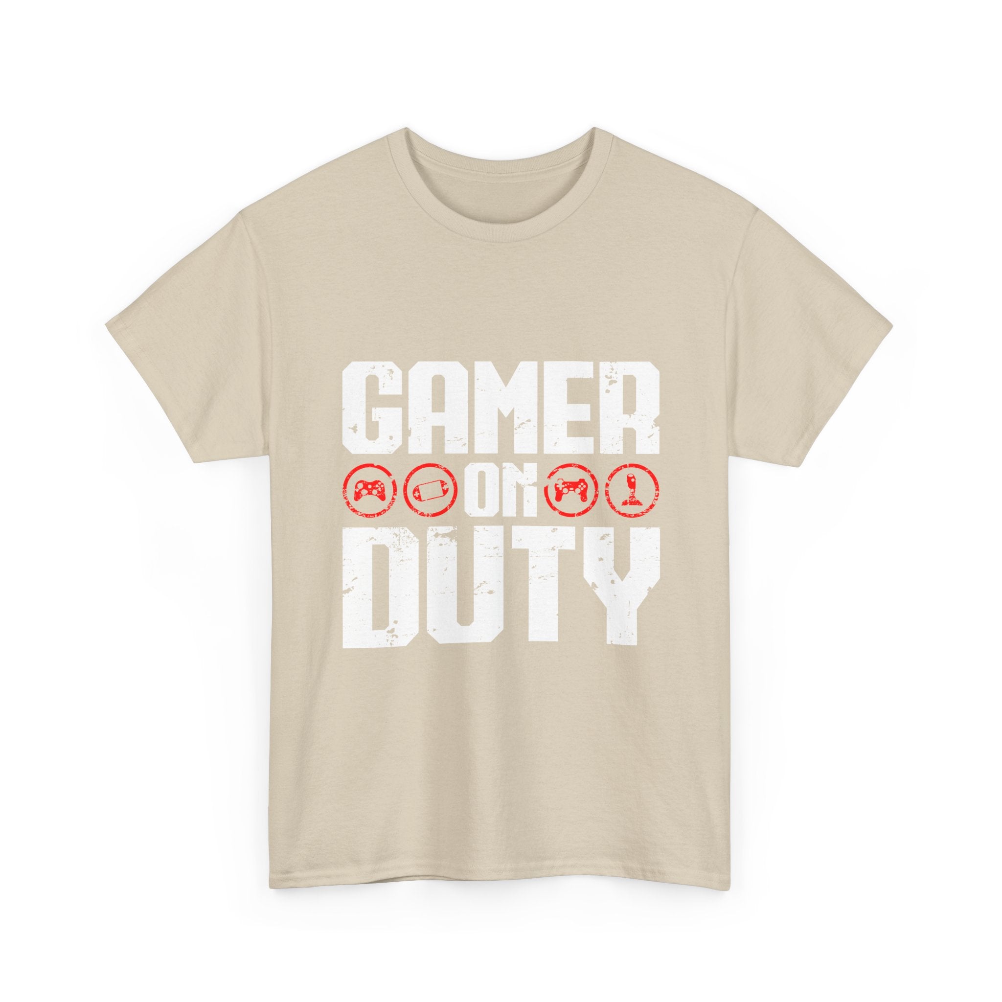 Gamer On Duty T-Shirt - Funny Video Game Lover Gift - Regular Unisex Crewneck T-Shirt