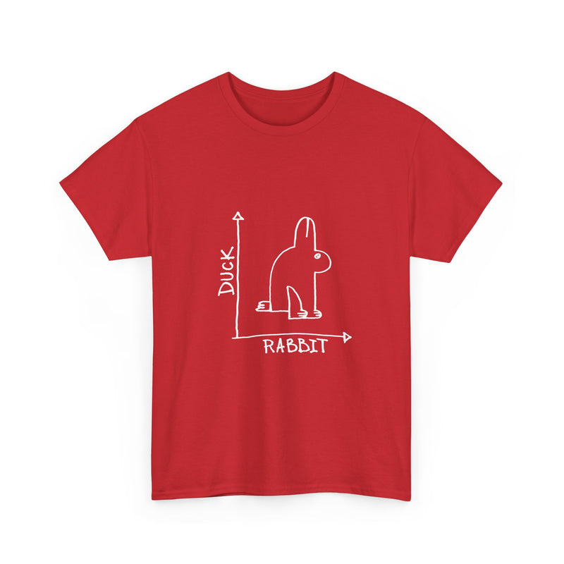 Duck Rabbit Illusion T-Shirt, Optical Illusion Tee, Geek T-Shirt, Nerd Shirt, Funny Animal Puzzle Top, Unique Gift for Art Fans
