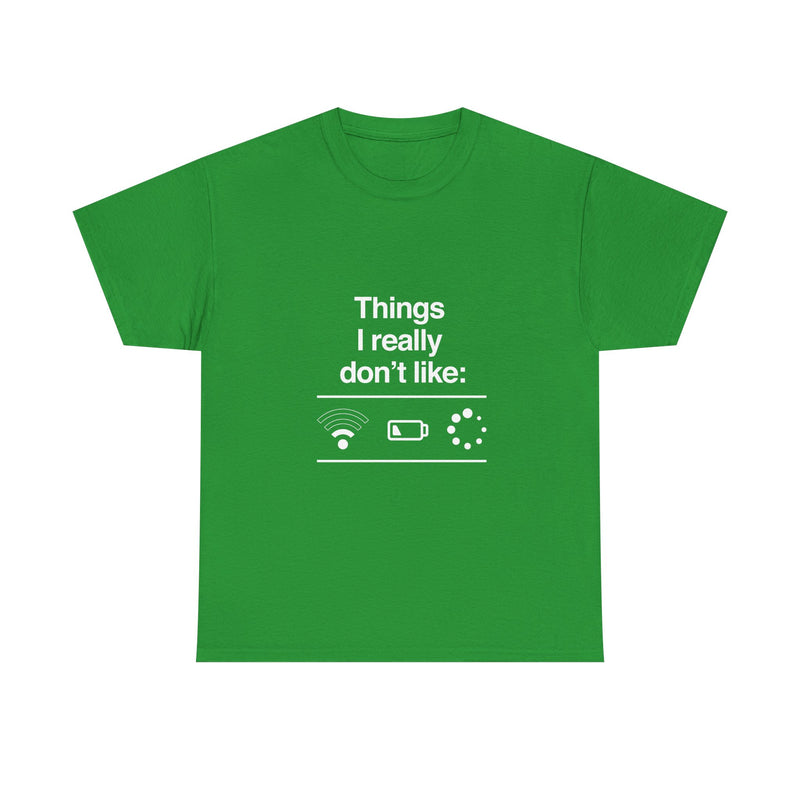 Funny Geek T-Shirt, Nerd Shirt, Tech Humor Tee, WiFi Battery Loading Joke Top, Geek Gift Present, Internet Meme Shirt, Sarcastic Humor Tee