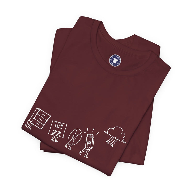 Computer Storage Evolution Cloud - It Coding - Regular Unisex Crewneck T-Shirt