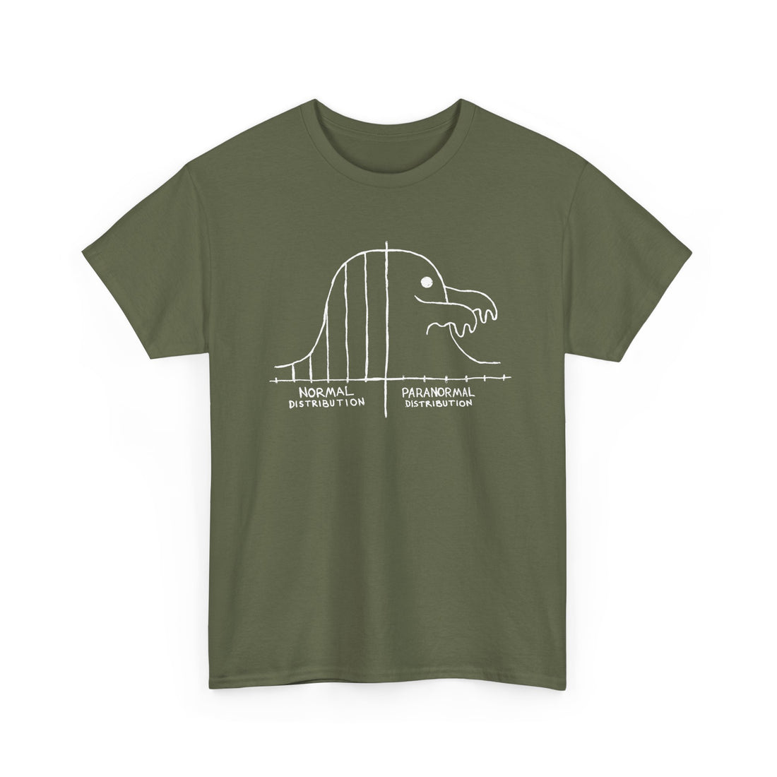 Math Statistics Paranormal Distribution Ghost - Regular Unisex Crewneck T-Shirt