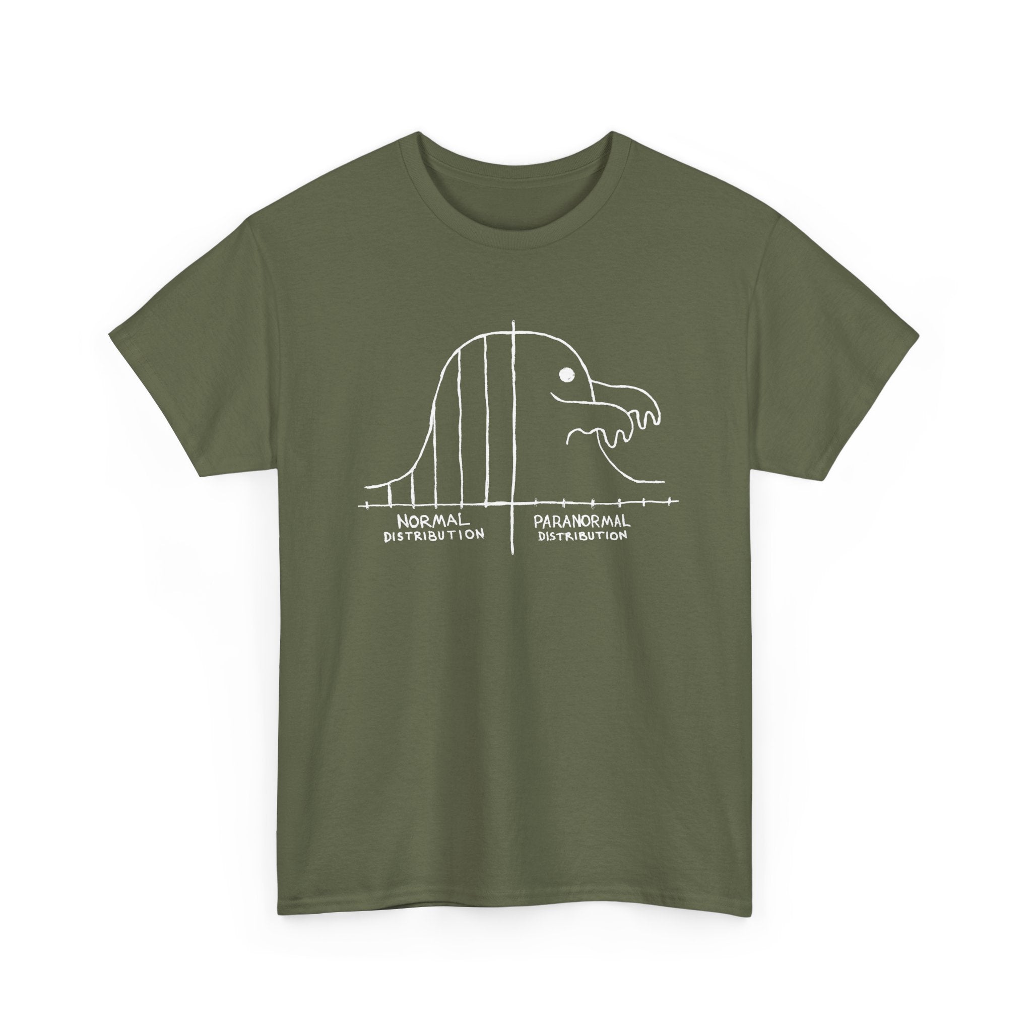 Math Statistics Paranormal Distribution Ghost -  Unisex Crewneck T-Shirt