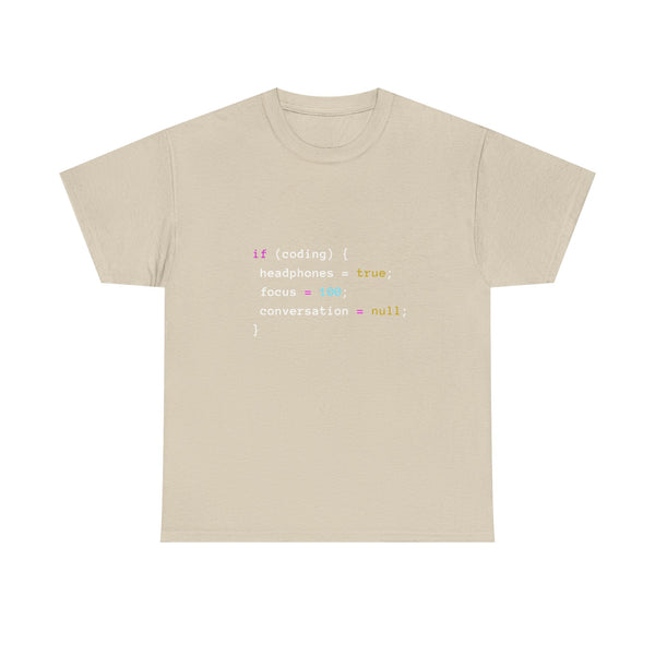 Coding Humor T-Shirt, Programmer Gift Tee, Geek T-Shirt, Nerd Shirt, Tech Lover Apparel, Developer Humor Shirt, Coder Present, Focus Tee
