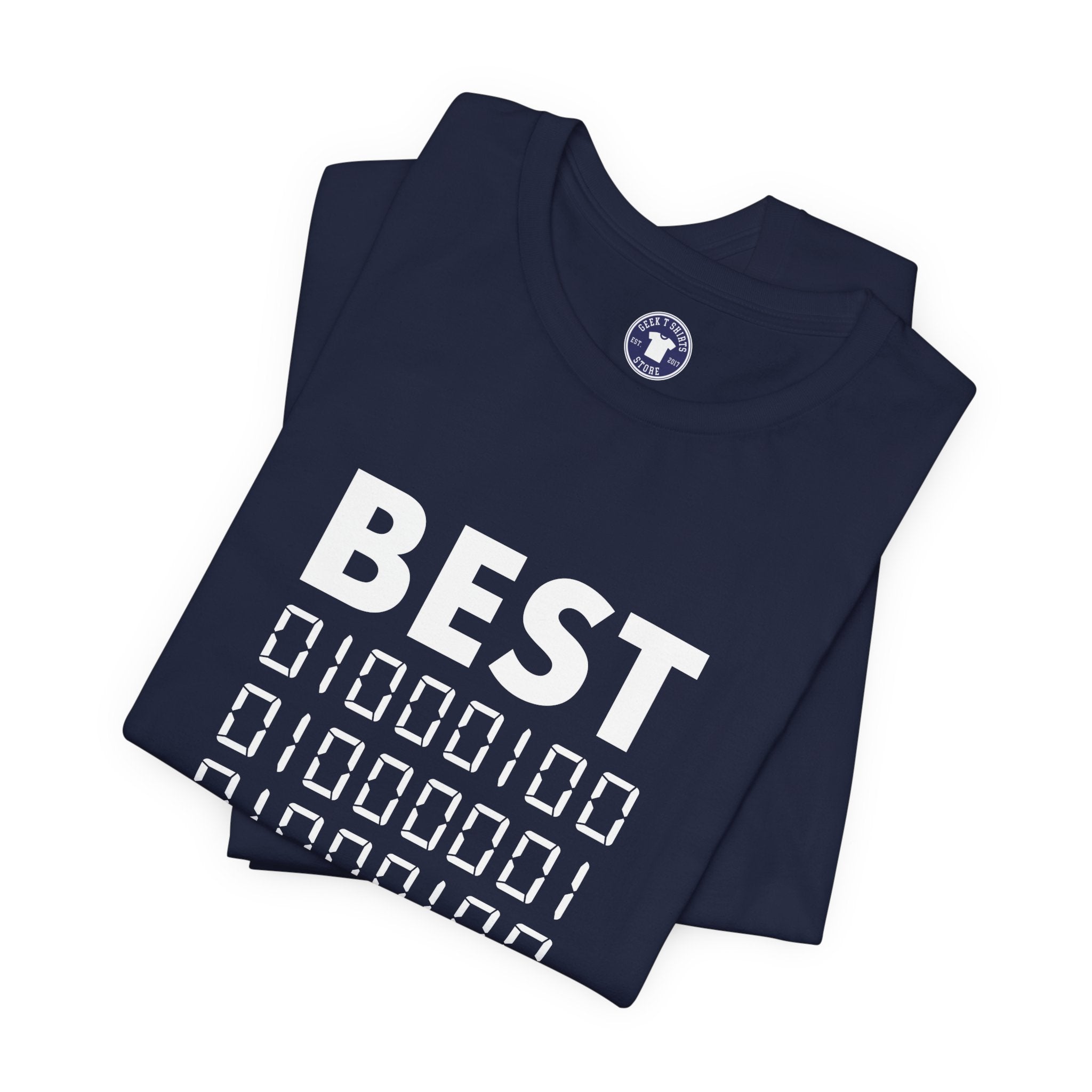 Best Dad Ever In Binary Code - Premium Unisex Crewneck T-Shirt