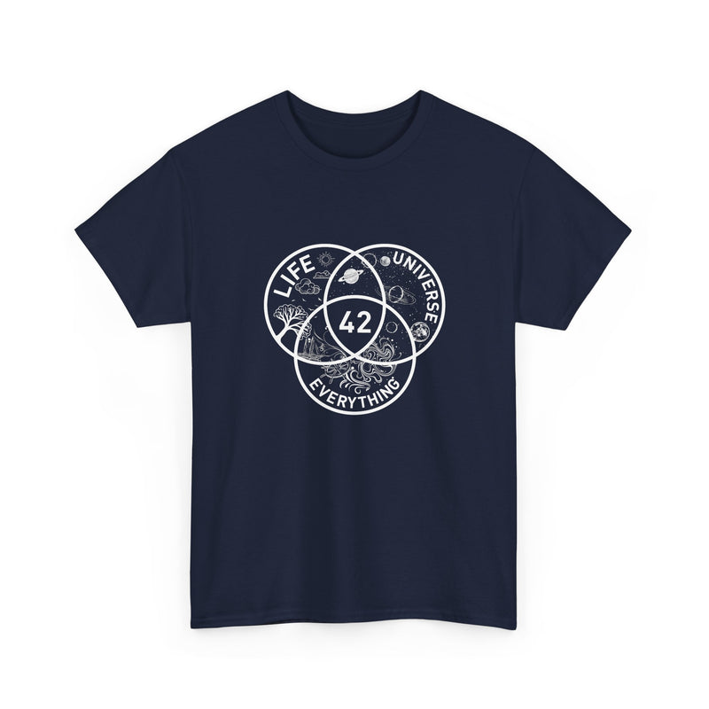 42 Answer To Life The Universe And Everything - White Version - Regular Unisex Crewneck T-Shirt