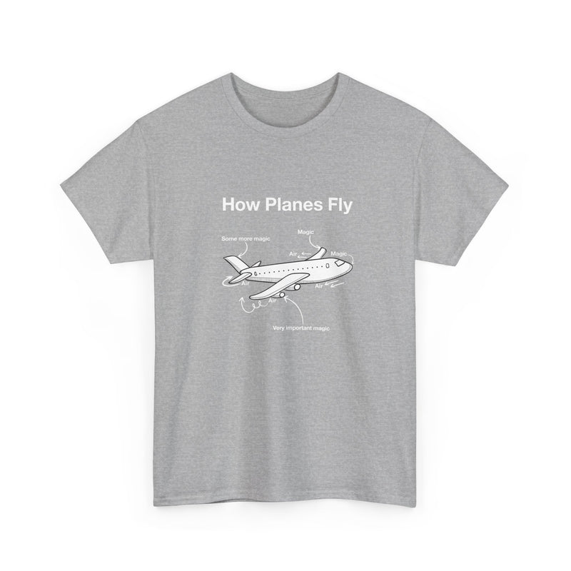 How Planes Fly Funny Aerospace Engineer - Regular Unisex Crewneck T-Shirt