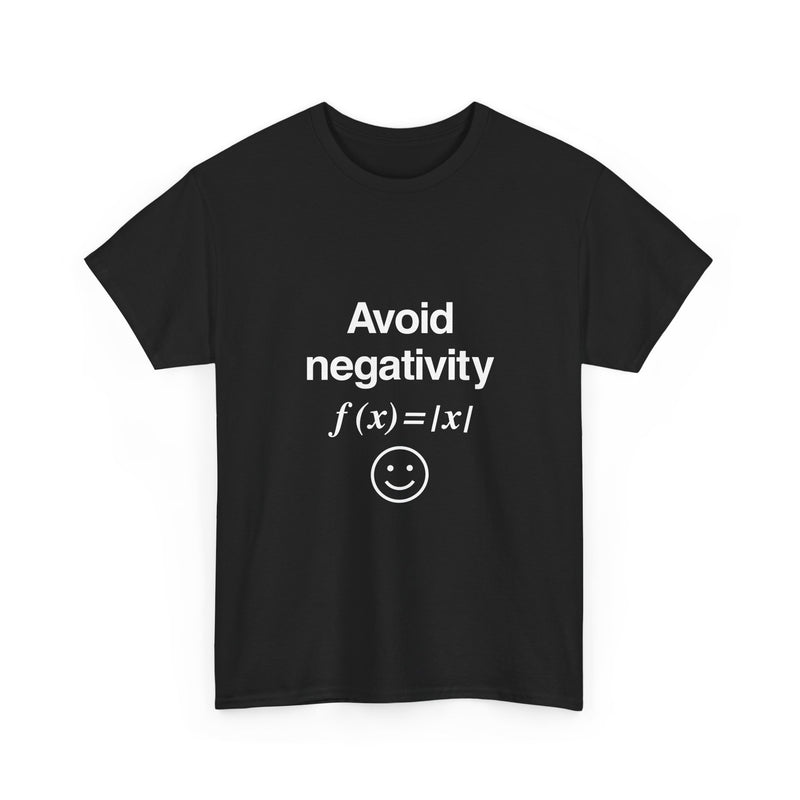 Avoid Negativity T-Shirt, Math Humor Tee, Geek T-Shirt, Nerd Shirt, Positive Vibes Shirt, Funny Math Gift, Science Lover Top, Smile Graphic