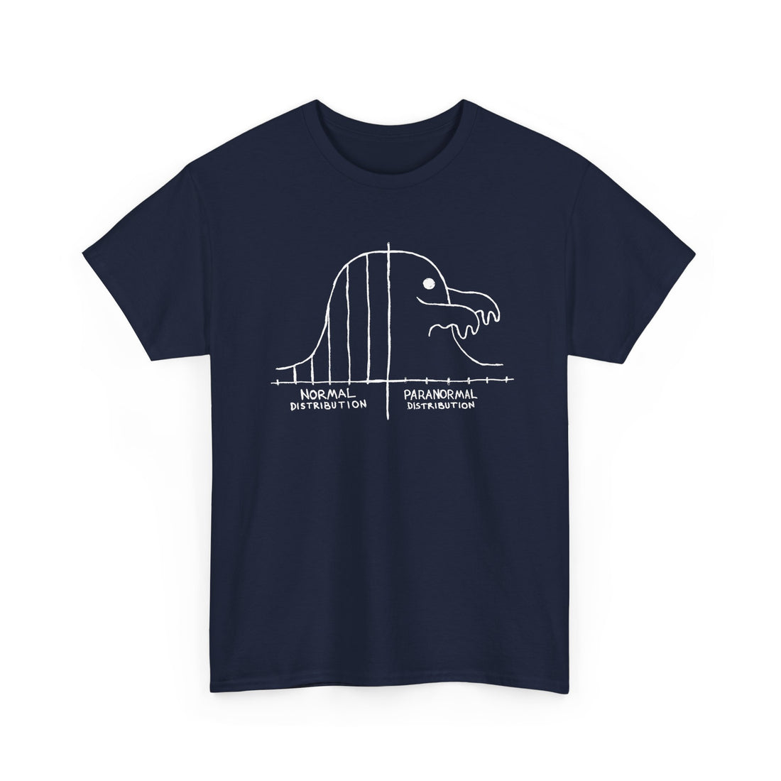 Math Statistics Paranormal Distribution Ghost - Regular Unisex Crewneck T-Shirt