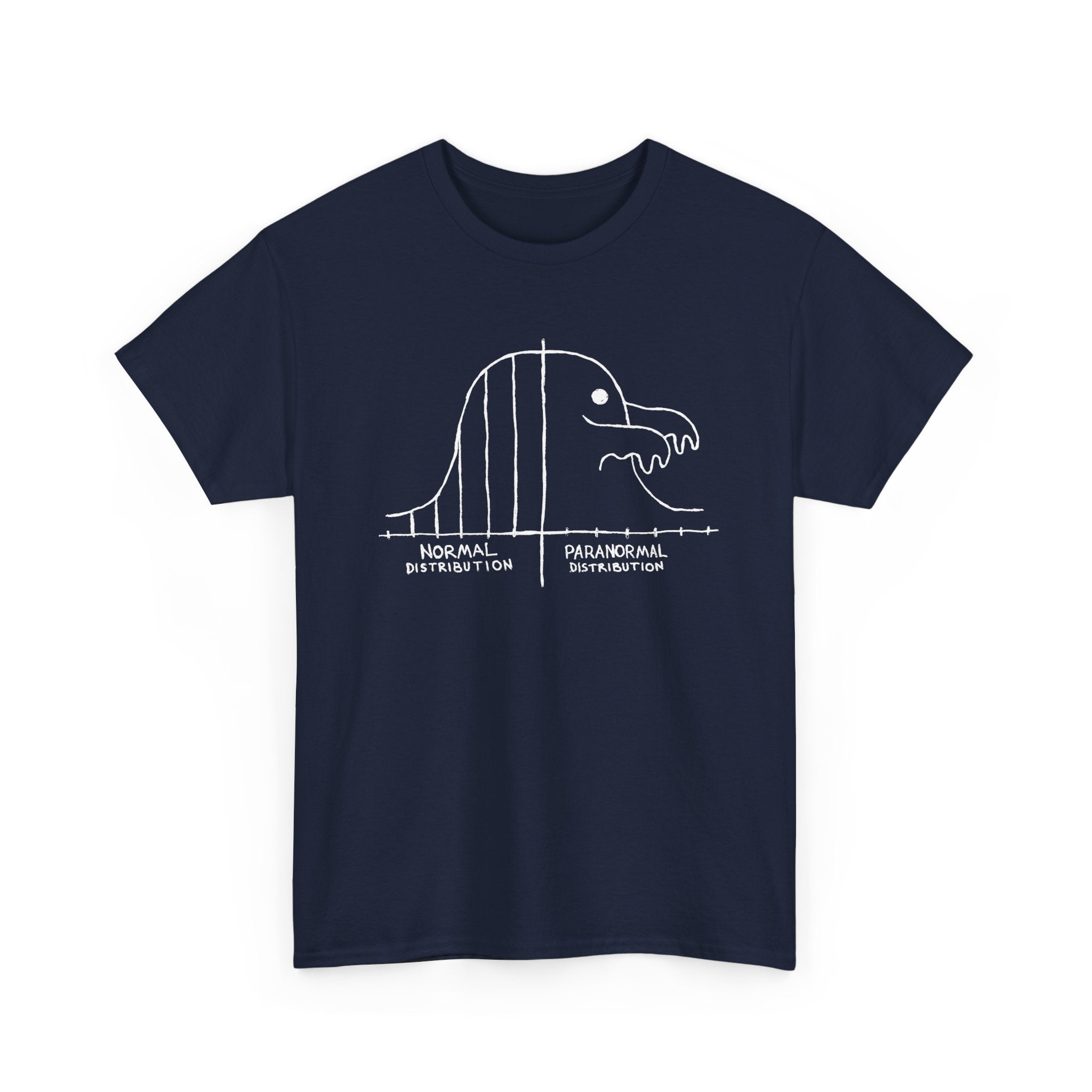 Math Statistics Paranormal Distribution Ghost -  Unisex Crewneck T-Shirt