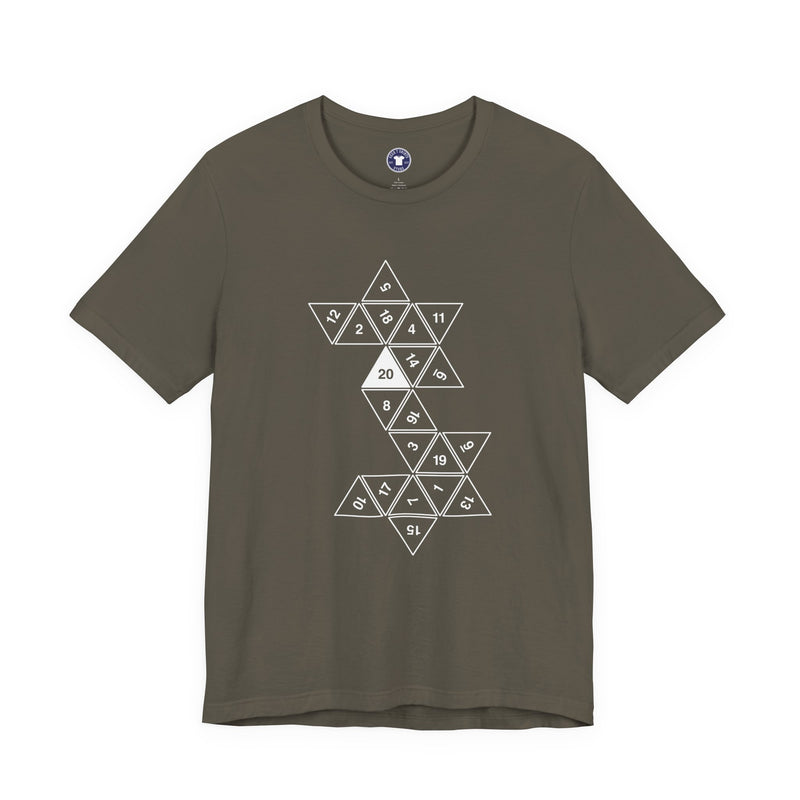 20 Sided Roll Playing Die - Premium Unisex Crewneck T-Shirt