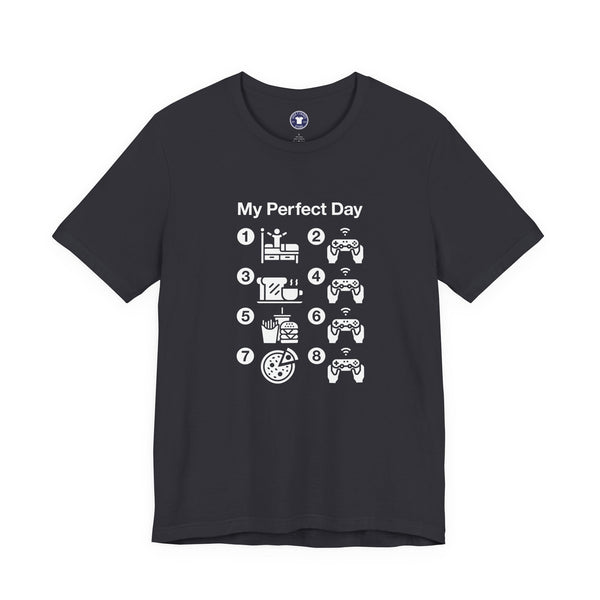 My Perfect Day Gaming - Premium Unisex Crewneck T-Shirt