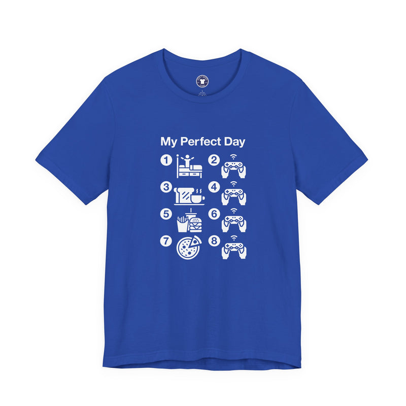 My Perfect Day Gaming - Premium Unisex Crewneck T-Shirt