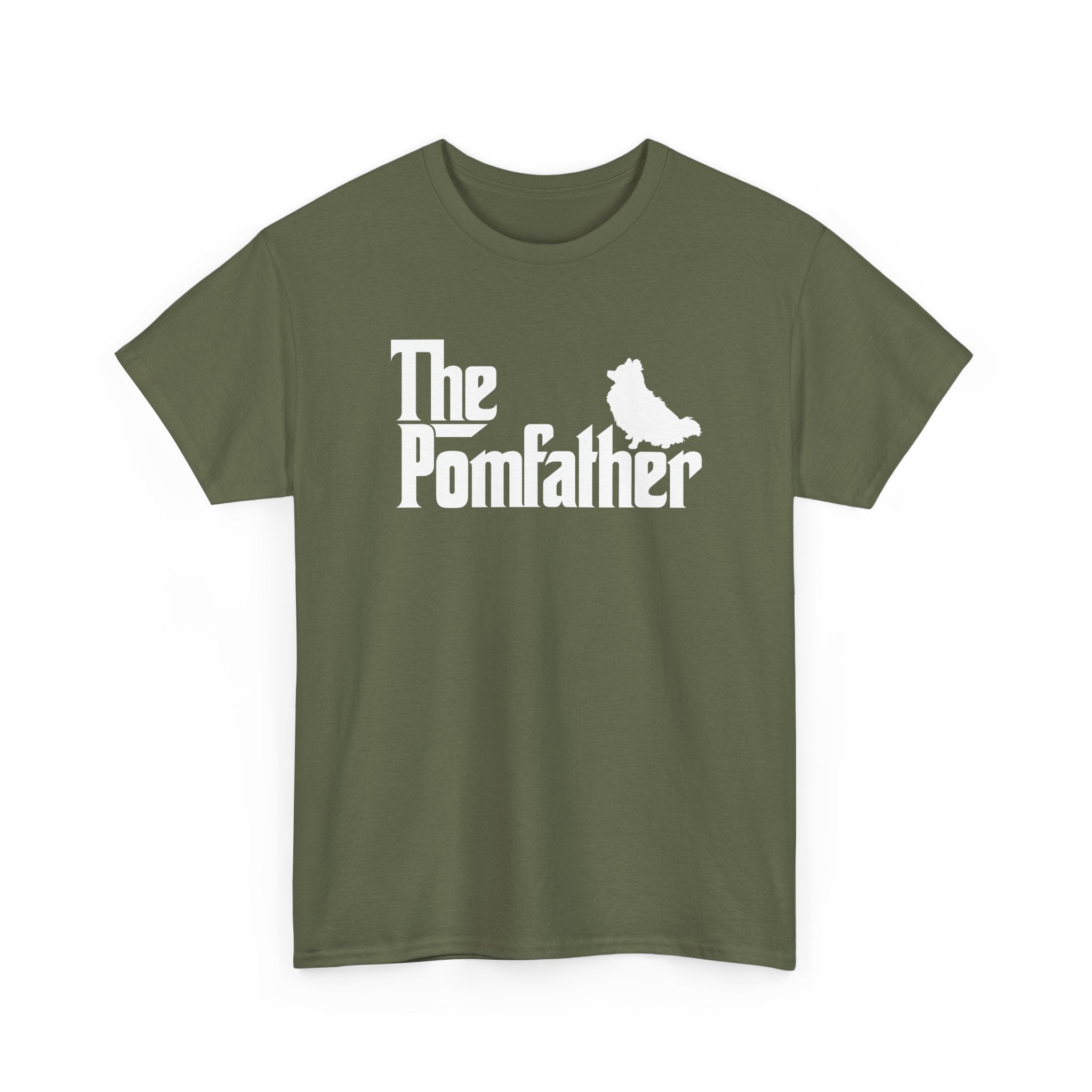 Funny Pomeranian Shirt The Pomfather Pomeranian Dog Dad Gift - Unisex Regular Crewneck T-Shirt