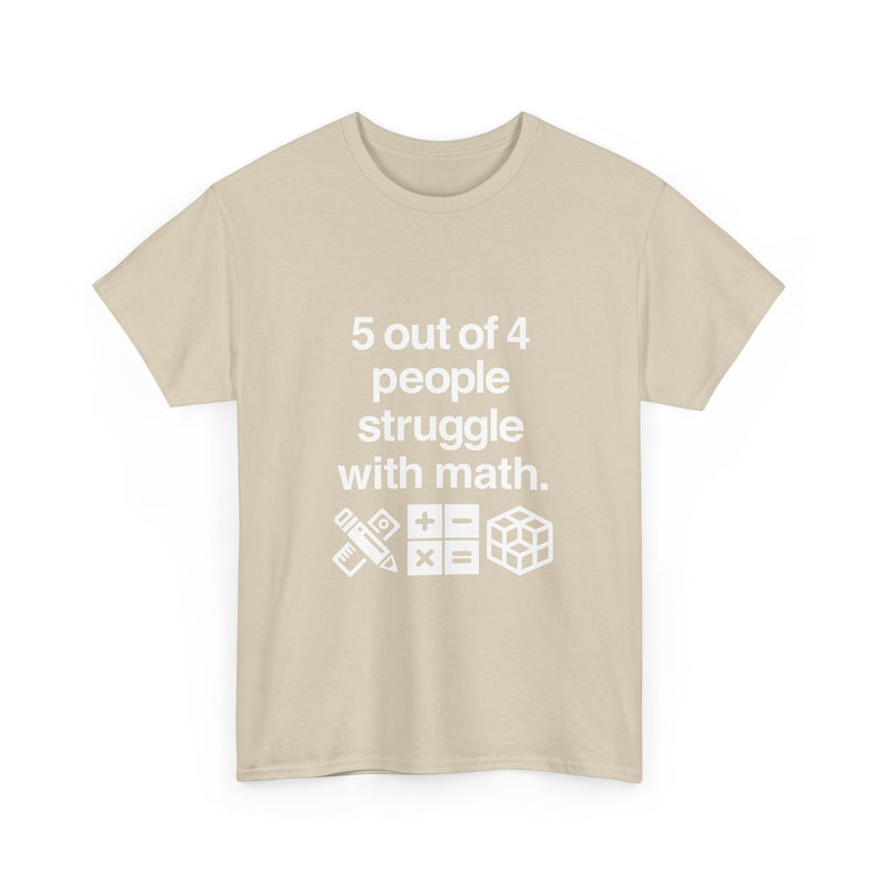 Funny Math Humor T-Shirt, Geek T-Shirt, Nerd Shirt, Math Joke Tee, STEM Gift, Geeky Apparel, Math Struggle Laugh, Puzzle Lover Shirt