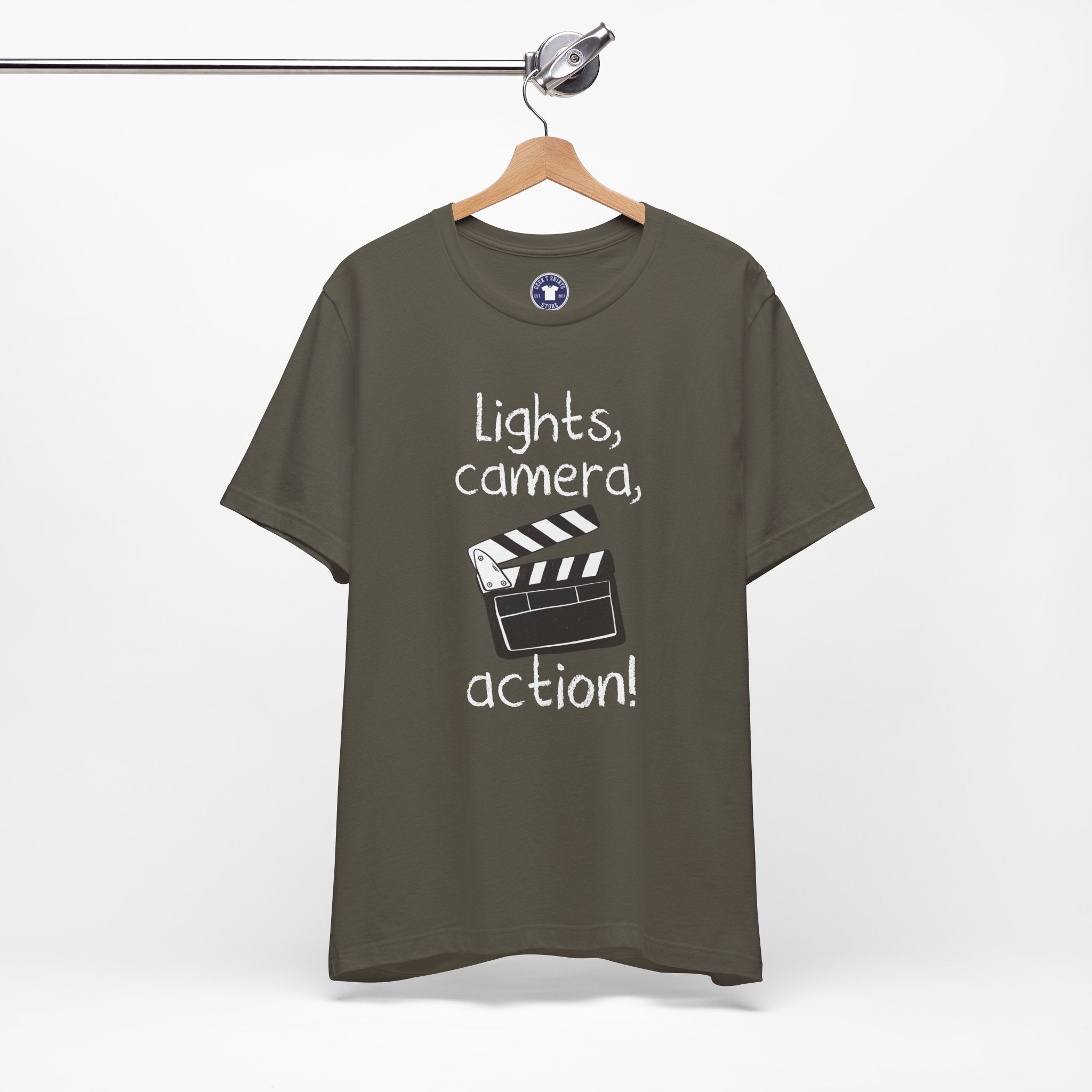 Lights Camera Action - Premium Unisex Crewneck T-Shirt