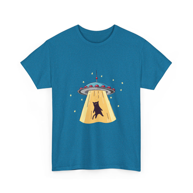 Alien Abduction Cat T-Shirt, UFO Shirt, Space Tee, Sci-Fi Humor Gift, Geek T-Shirt, Nerd Shirt, Funny Cat Art, Outer Space Design Apparel