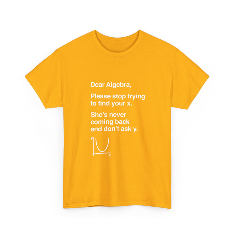Funny Algebra T-Shirt, Math Humor Tee, Geek T-Shirt, Nerd Shirt, Sarcastic Science Gift, Educational Joke Top, Student Study Shirt
